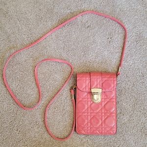Soft pink over the shoulder mini pouch